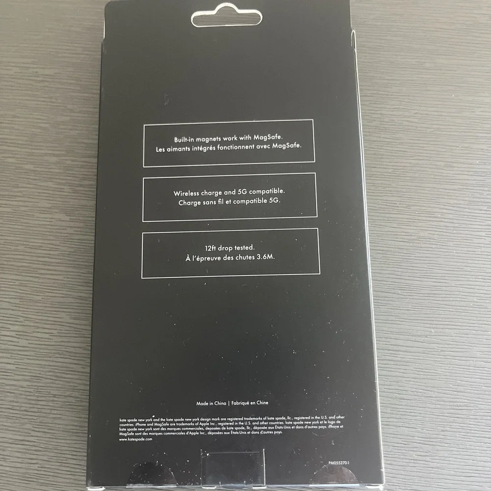 KATE SPADE Protective Case Magsafe For IPHONE 15 PRO MAX Floral Black Clear